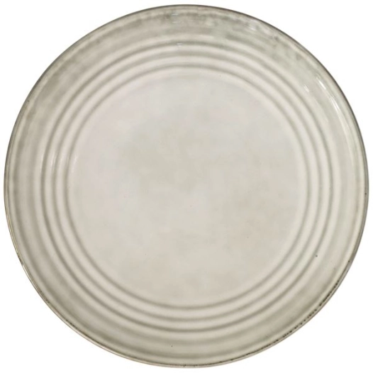 6 assiette à dessert 21.5 cm gris clair - flow - medard de noblat