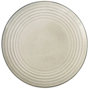 6 assiette plate 27 cm gris clair - flow - medard de noblat