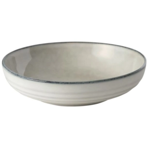 6 assiette gourmet 22 cm gris clair - flow - medard de noblat