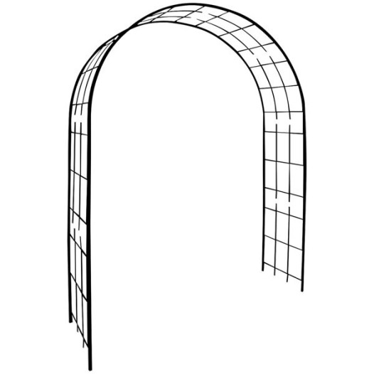 arche tube carré 20mm treillage fer vieilli dim.180x50x250c - louis moulin