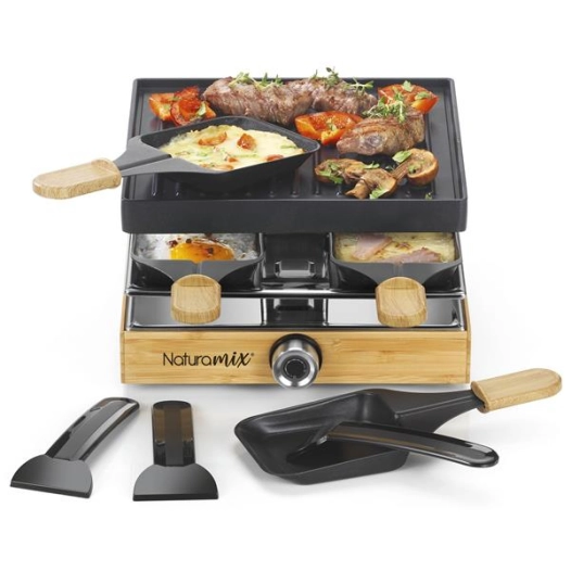 raclette grill 4 personnes - racwood4 - naturamix