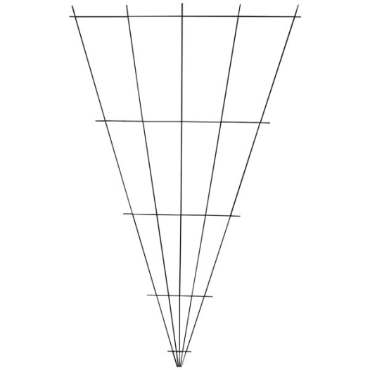 treillage éventail mural anthracitedim.140x75cm - louis moulin