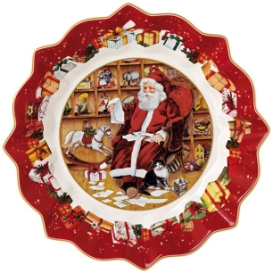 toy's fantasy*coupe pere noel liste cadeaux 25x25cm*n - villeroy et boch