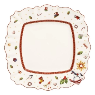 toy's delight*ass.plate carre 28.5cm blanc*n - villeroy et boch