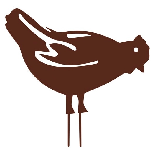 figurine à piquer poule 28x39cm fer vieilli - louis moulin