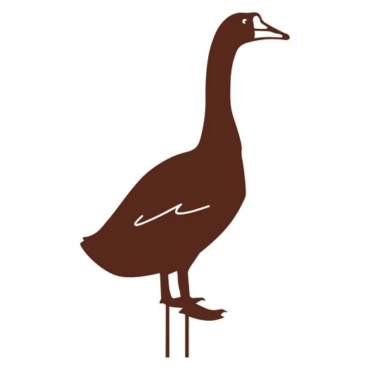 figurine à piquer oie 50x34cm fer vieilli - louis moulin