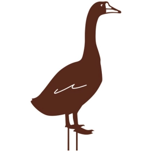 figurine à piquer oie 50x34cm fer vieilli - louis moulin