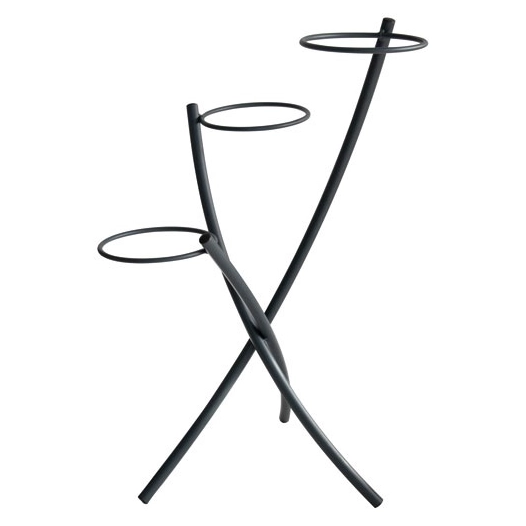 porte plantes tube rond 3 pots anthracite - louis moulin