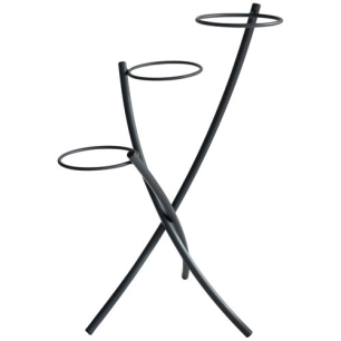 porte plantes tube rond 3 pots anthracite - louis moulin