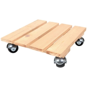 roule plante carré bois brut basics 30x30cm - louis moulin