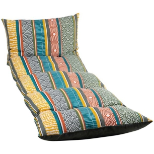 coussin bain de soleil flocons scandi mix 180x56x10cm - delumi