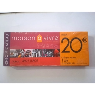 100 cheque cadeaux 20 euros - cent pour cyan