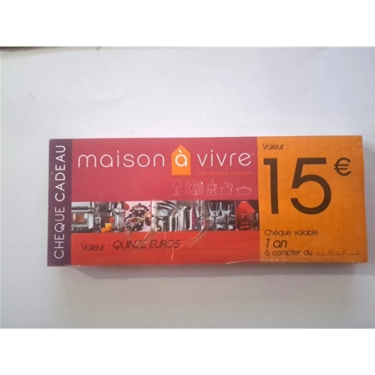 100 cheque cadeaux 15 euros - cent pour cyan