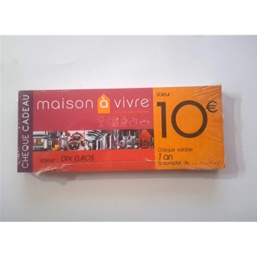 100 cheque cadeaux 10 euros - cent pour cyan