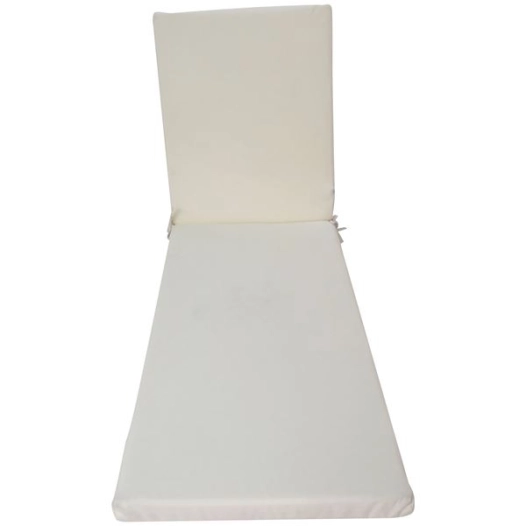 coussin bain de soleil déhoussable monte carlo ivoire 185x5 - delumi