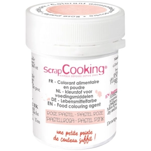 colorant alimentaire en poudre rose pastel 5 g - scrapcooking