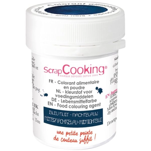 colorant alimentaire en poudre bleu nuit 5 g - scrapcooking