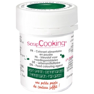 colorant alimentaire en poudre vert sapin 5 g - scrapcooking