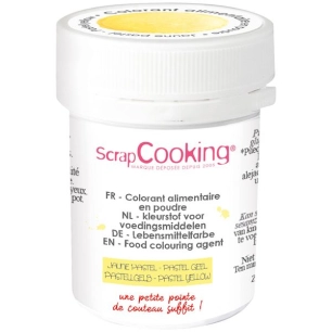 colorant alimentaire en poudre jaune pastel 5 g - scrapcooking