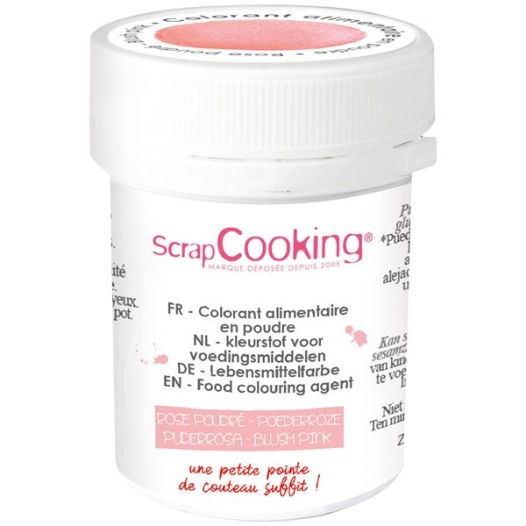 colorant alimentaire en poudre rose poudré 5 g - scrapcooking