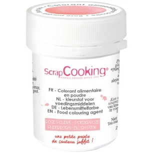 colorant alimentaire en poudre rose poudré 5 g - scrapcooking