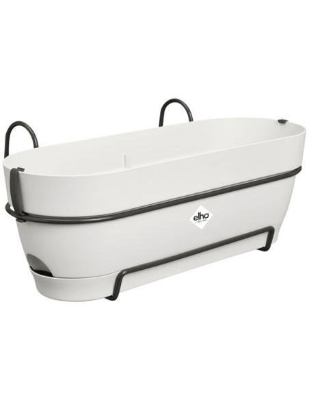 Balconnière Elho Vibia Campana 50cm Kit complet, design élégant, blanc soie - ELHO