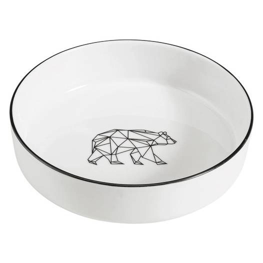 6 assiette creuse 19 cm ours - origami - table et cook