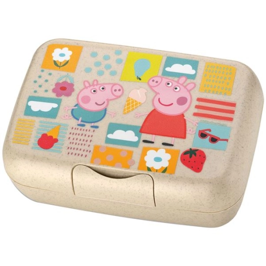 boîte à goûter / lunchbox enfant - peppa pig beige - koziol