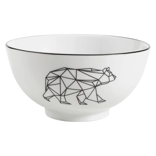 6 bol déjeuner 15 cm ours - origami - table et cook