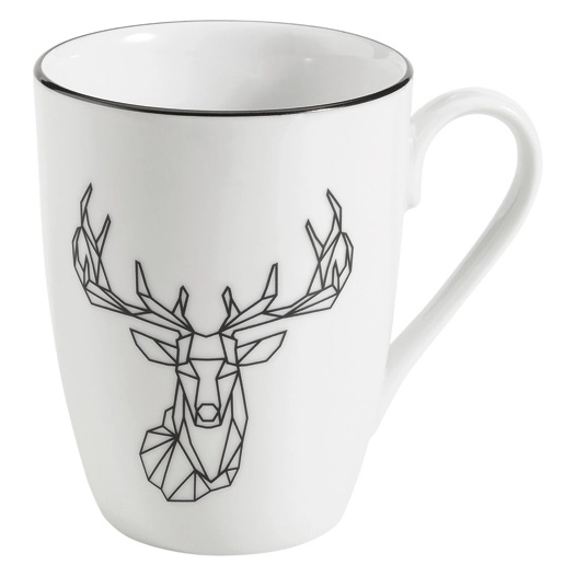 6 mug déjeuner 31 cl cerf - origami - table et cook