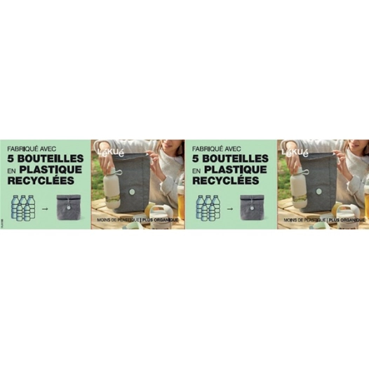 plv fourreau 5 bouteilles plastique recyclées - faj00166 - lekue