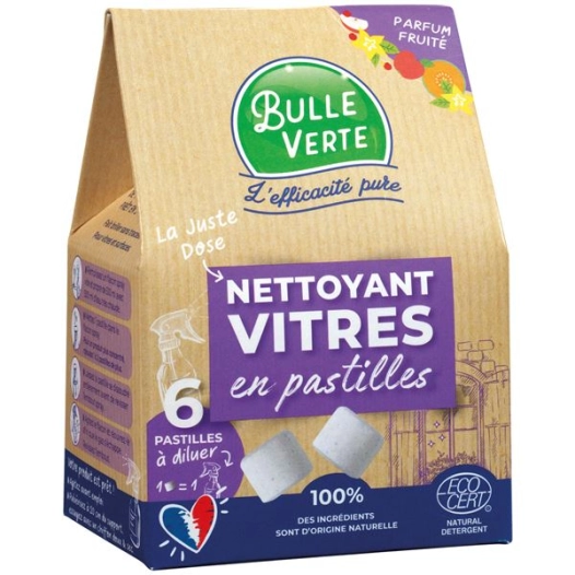 nettoyant vitres en pastille x 6 6 vaporisateurs 500ml - bulle verte