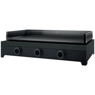 plancha gaz 3 feux - modern acier noir 75 - moderng75an - forge adour