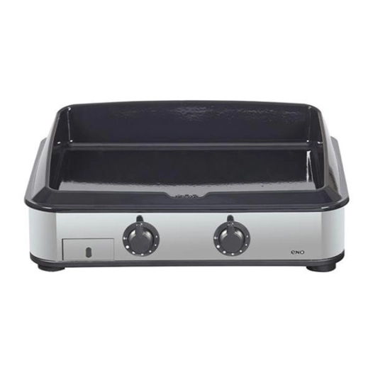 plancha gaz 2 feux châssis inox - enosign 65 - 570232010701 - eno
