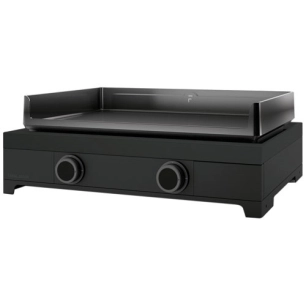 plancha gaz 2 feux - modern acier noir 60 - moderng60an - forge adour