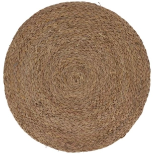 6 set de table rond 38 cm naturel foncé - tongo - reception by tk - ogoliving