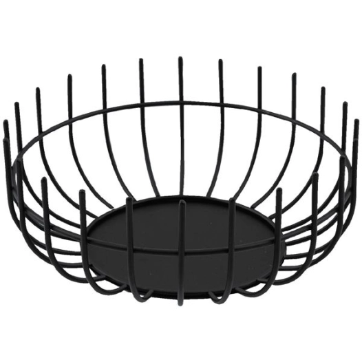 corbeille à fruits 25 cm noire - wire by tore bleuzé - point virgule