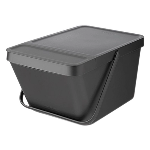 poubelle empilable 20 l dark grey - sort & go - brabantia