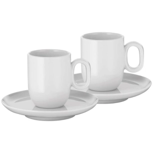 set 2 tasses expresso 6 cl avec sous-tasses - barista - wmf