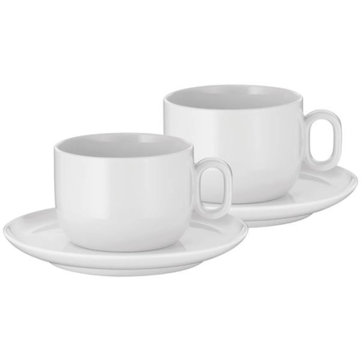 set 2 tasses cappuccino 16 cl avec sous-tasses - barista - wmf