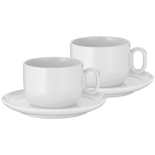 set 2 tasses cappuccino 16 cl avec sous-tasses - barista - wmf