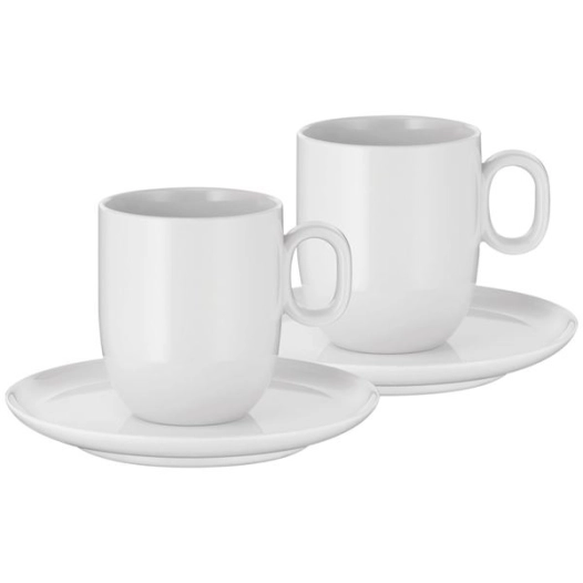set 2 tasses à café 17 cl avec sous-tasses - barista - wmf