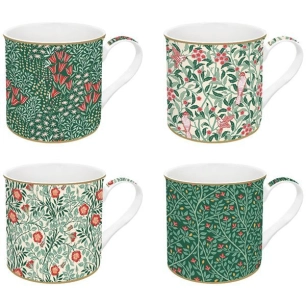 coffret 4 mugs 30 cl - floral fantasy - easy life