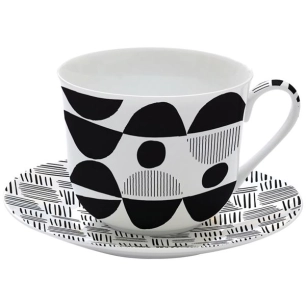coffret tasse déjeuner 40 cl - graphiti - easy life