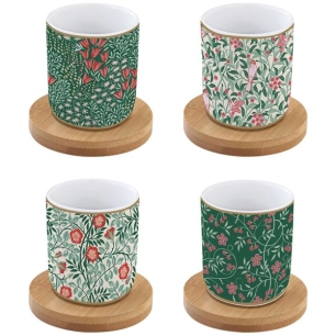 coffret 4 tasses à café 11 cl - floral fantasy - easy life