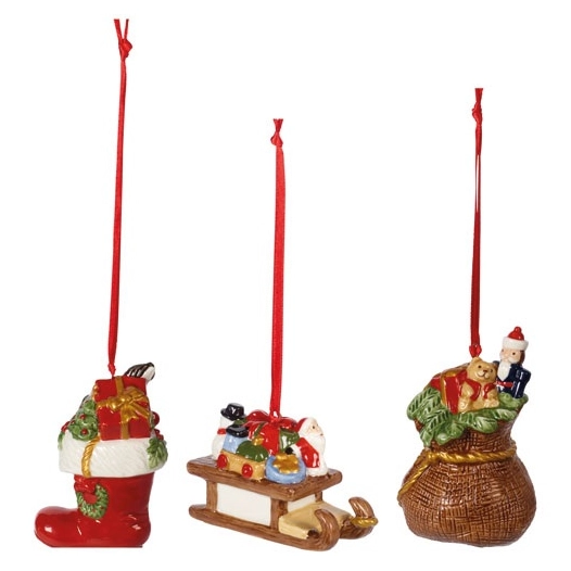 nostalgic ornaments ornements cadeaux, 3 p. 6cm - villeroy et boch