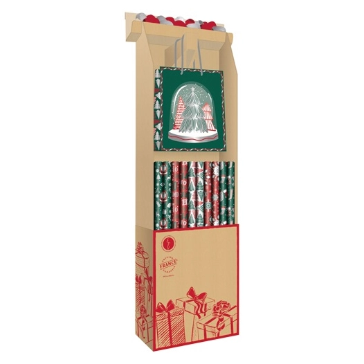 présentoir 3-en-1 - luxe noël - les couleurs de l'emballage