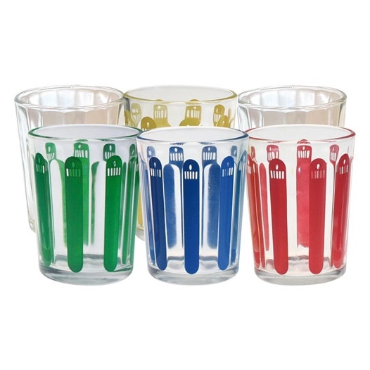 verre d'illumination couleurs assortis x 6 - ciergerie sud est