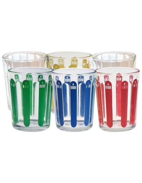 verre d'illumination couleurs assortis x 6 - ciergerie sud est