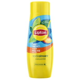 concentré 440 ml - lipton ice tea pêche zéro - sodastream